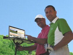 Multiples analyses du swing de golf pendant le stage 