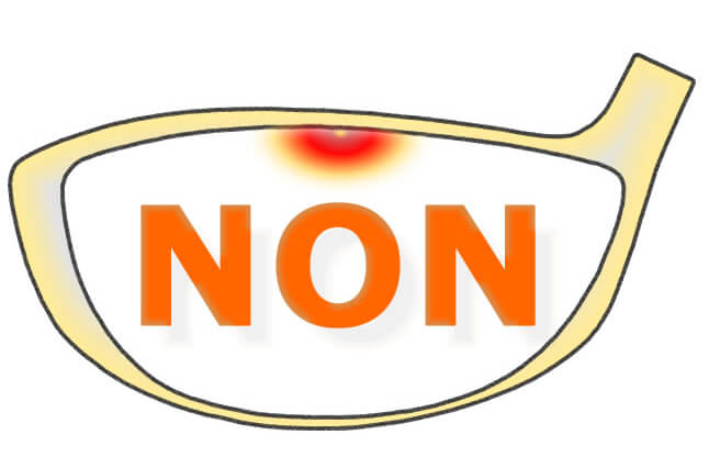 Le décentrage sur la face de club diminue la longueur de la mise en jeu